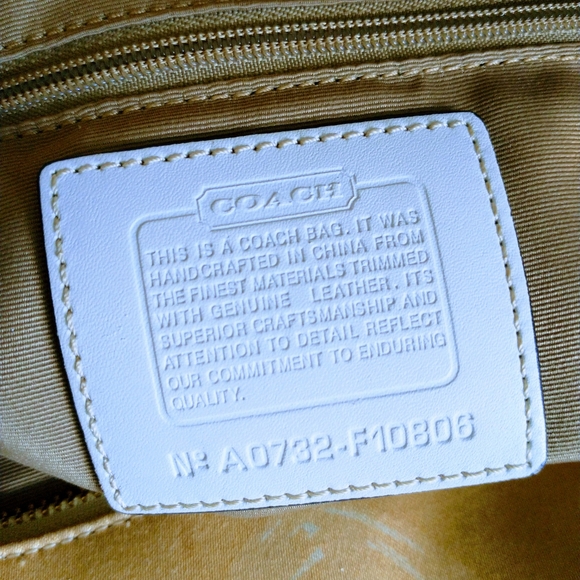 COACH Monogram Yellow Handbag - Picture 2 of 14